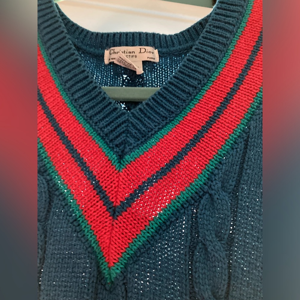 1980s Christian Dior actifs sweater vest